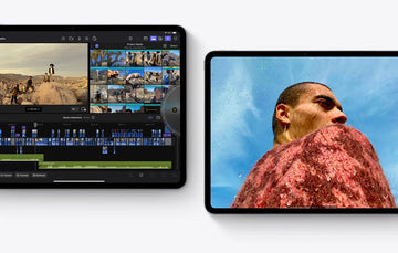 Two iPad Pros showcasing Final Cut Pro 2.0 a