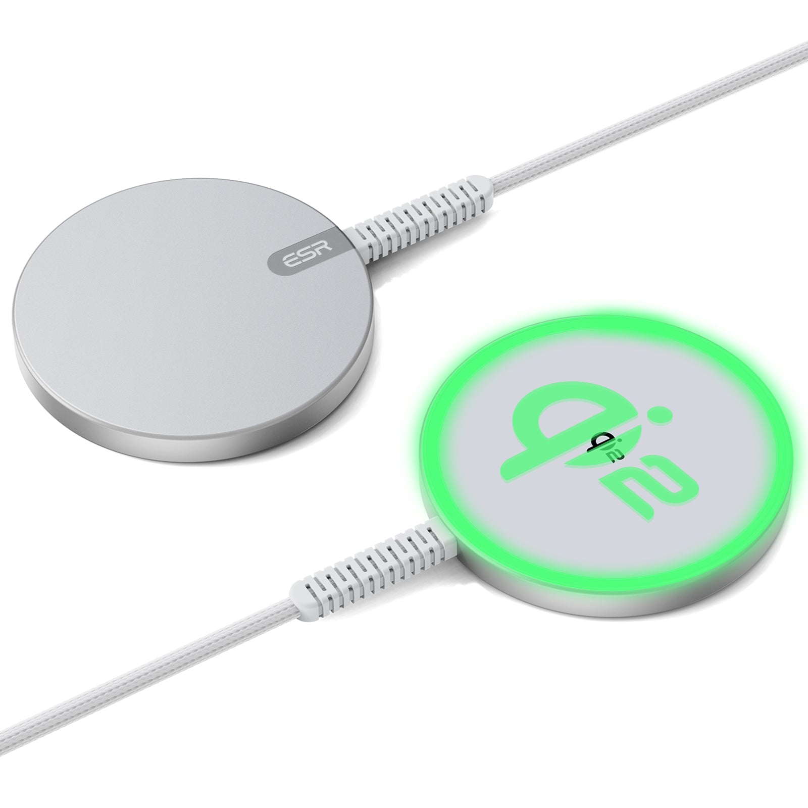 Qi2 mini Wireless Charger - Silver - 2 Sets