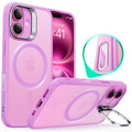 Best iPhone 16 Plus Magsafe Case with Stand Camera Control Frosted Pink