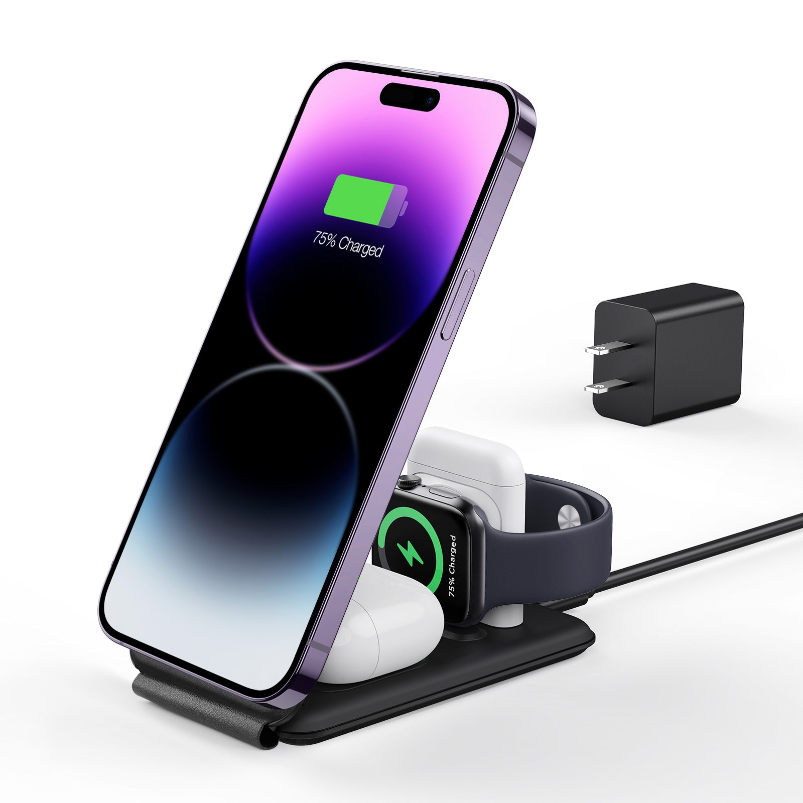 HaloLock 3 in 1 Travel Wireless Charging Set 1