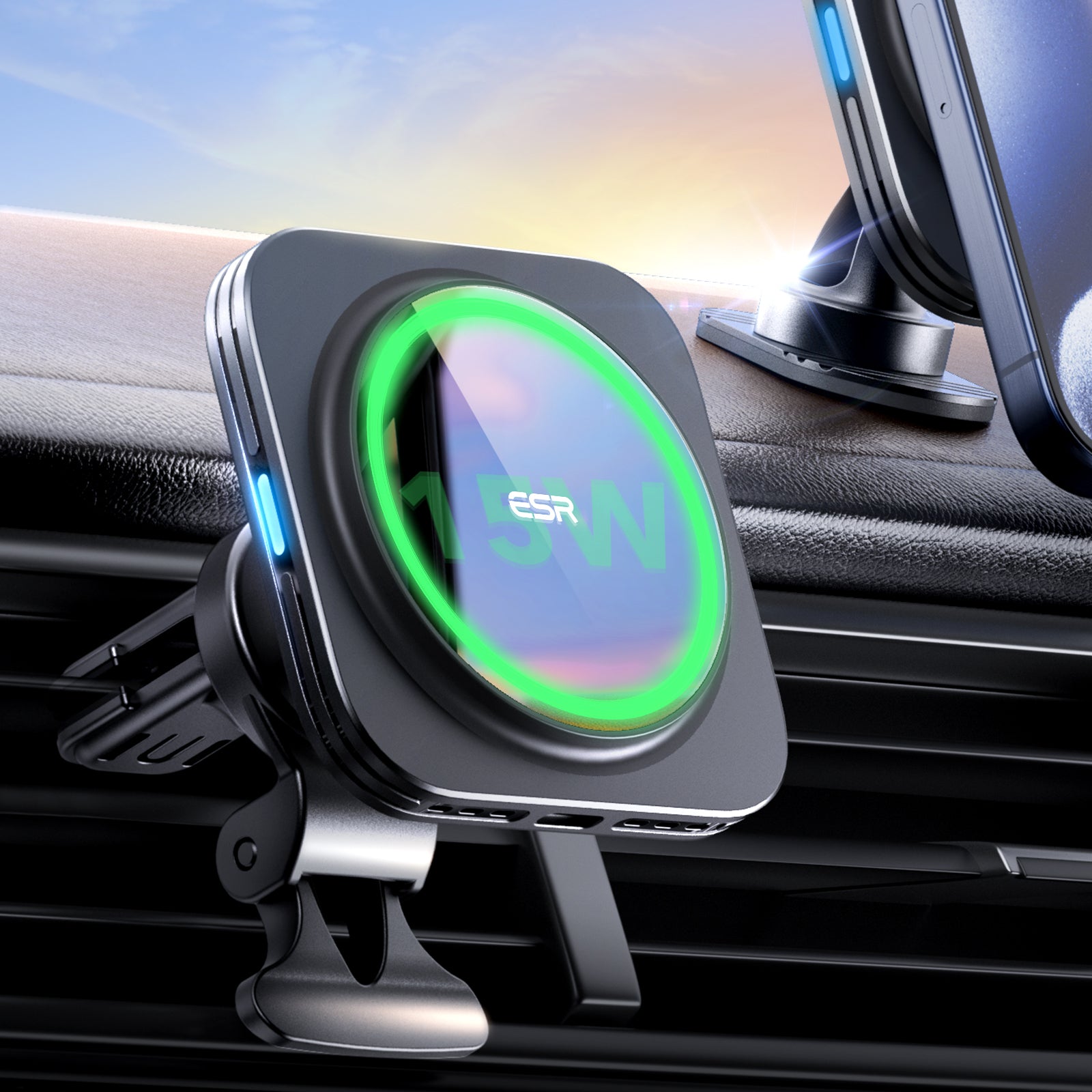 Qi2 Magnetic Wireless Car ChargerHalolock 02