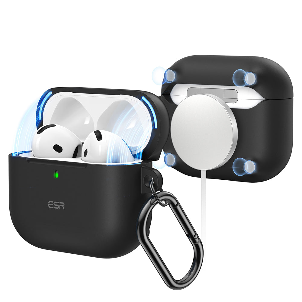 cloud soft airpods 4 silicone case black