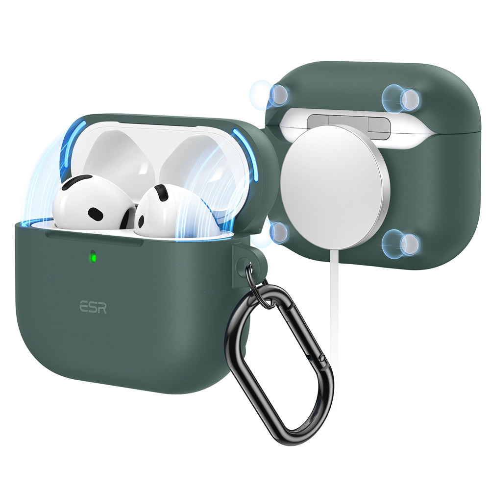 cloud soft airpods 4 silicone case green