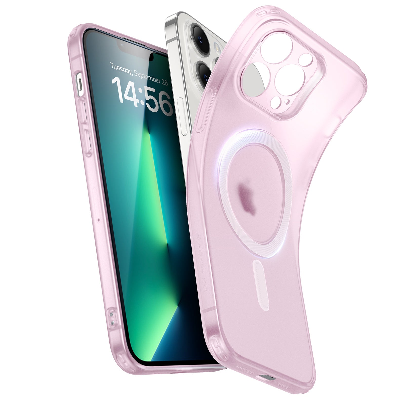 iPhone 13 Pro Max Zero Clear Case HaloLock clear pink