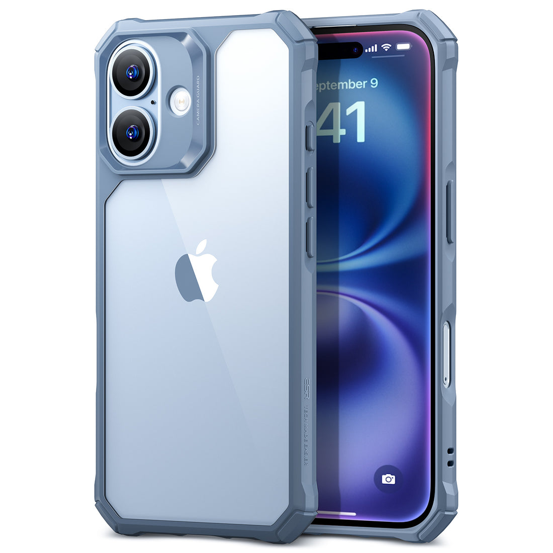 iPhone 16 Air Armor Clear Case clear blue 1