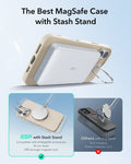 iPhone 16 Plus silicone Case with Stash Stand Magsafe KF2