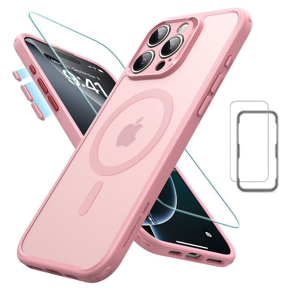 iPhone 16 Pro Classic Pro Case Set Magsafe pink 1