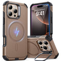 iPhone 16 Pro Cyber Tough Case with Stand Magsafe Gold