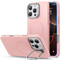 iPhone 16 Pro Max silicone Case with Stash Stand Magsafe pink 1