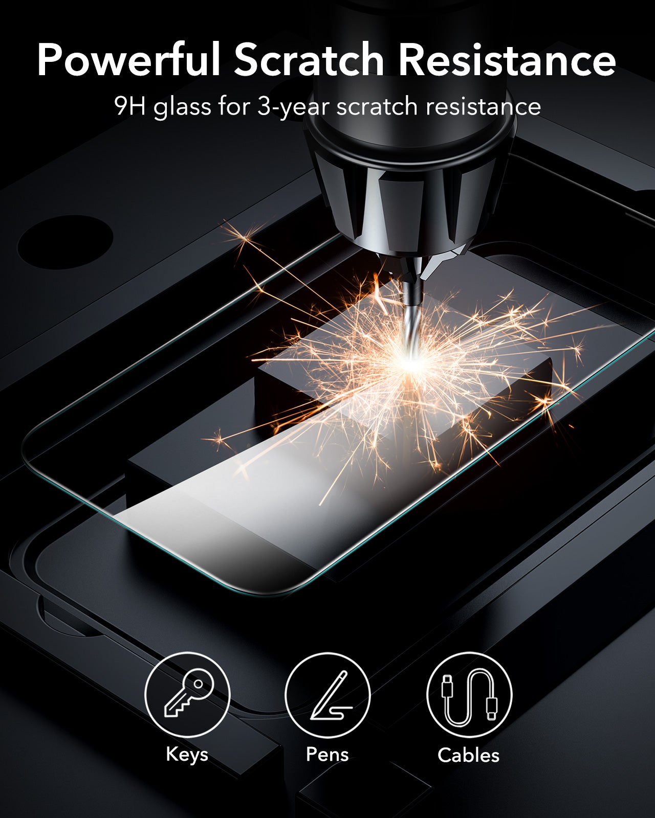 iPhone 16 Pro Tempered Glass Screen Protector KF7 1