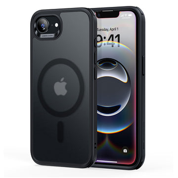 iPhone 16e HaloLock Classic Hybrid Case - Frosted Black