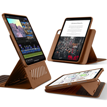 ipad 13 inch case with stand brown