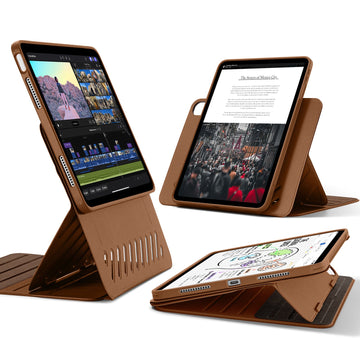 ipad air 13 inch case with stand brown