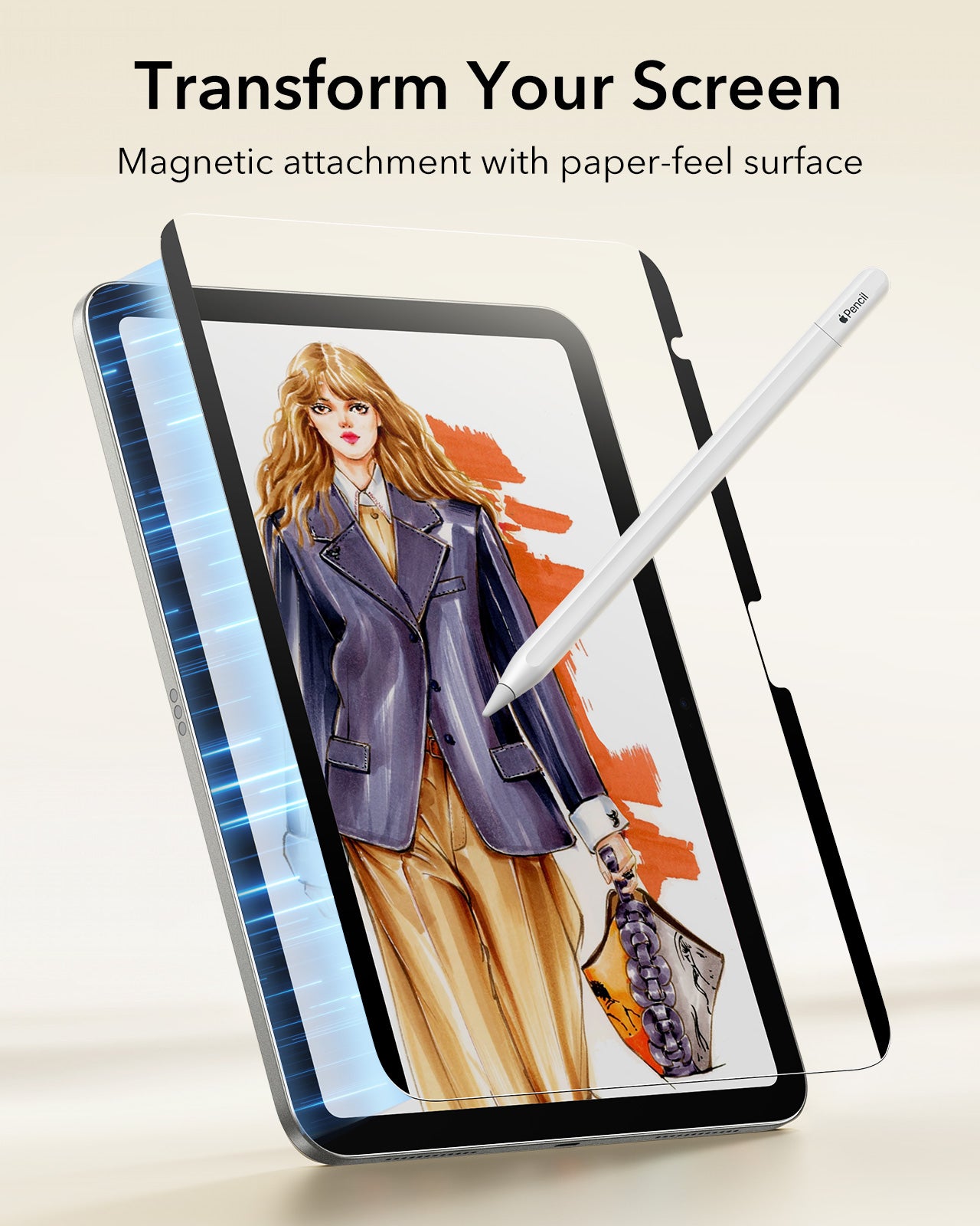 iPad 11" (A16, 2025) Paper-Feel Magnetic Screen Protector - 1 Pack - ESR