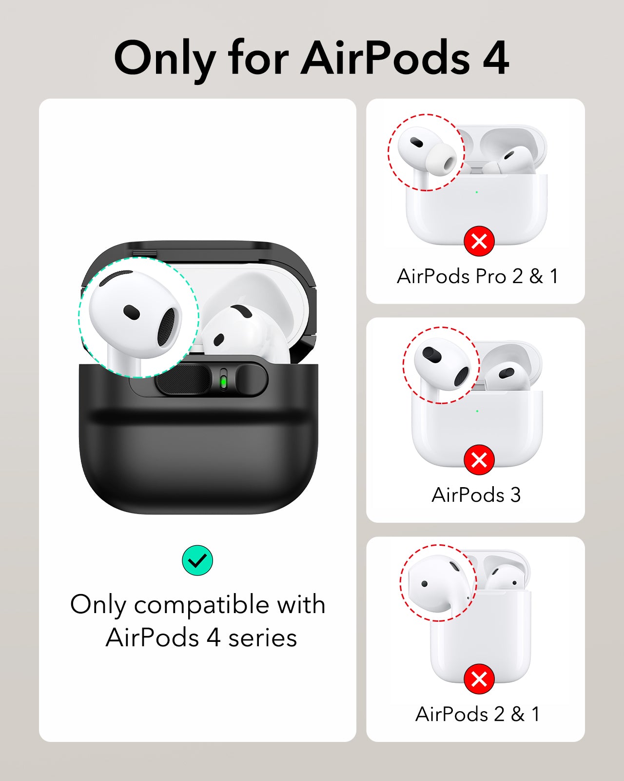 pulse flicklock airpods 4 case with lock kf 1