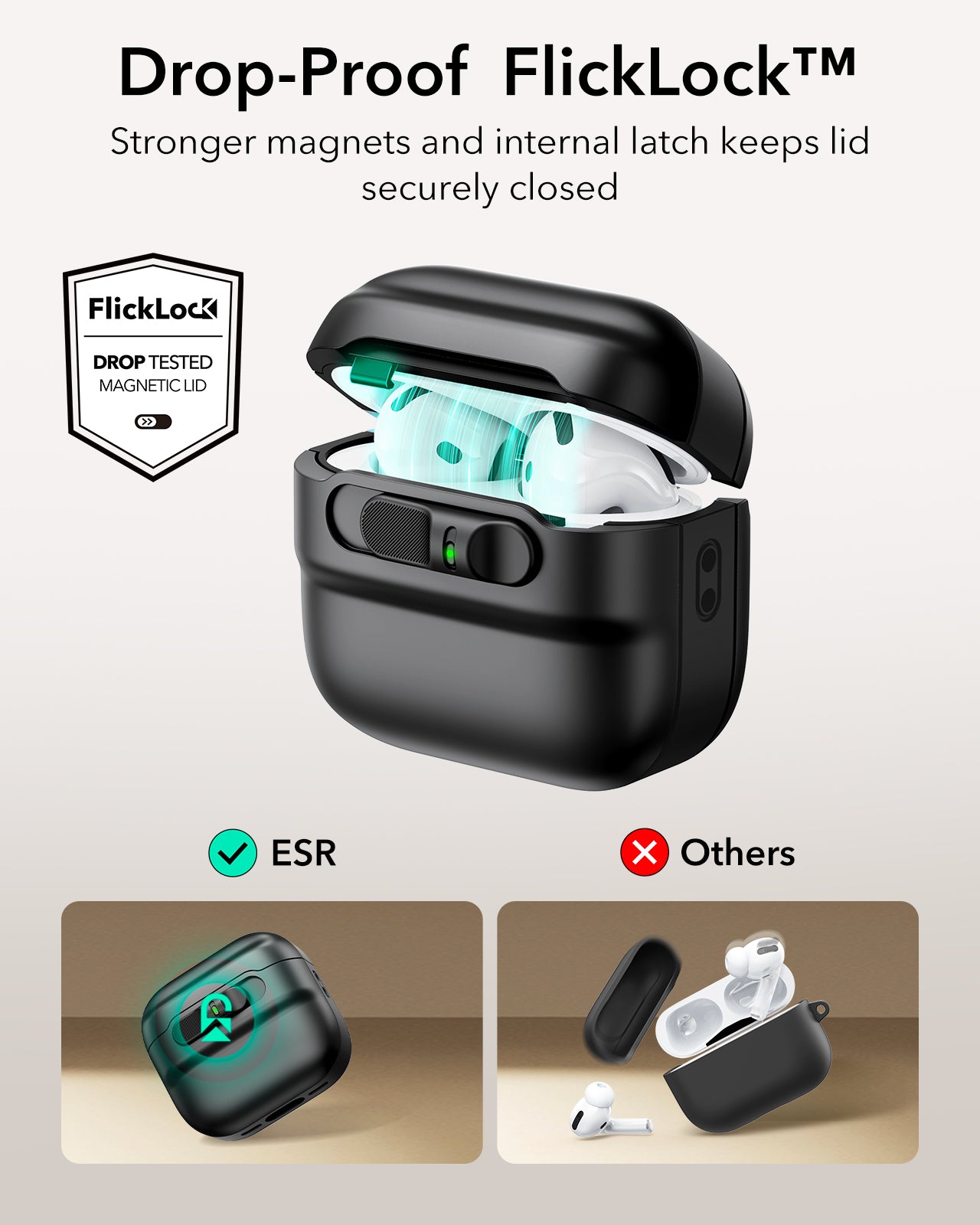 pulse flicklock airpods 4 case with lock kf 3