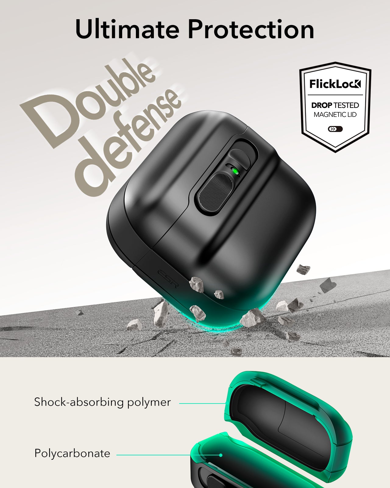 pulse flicklock airpods 4 case with lock kf 6